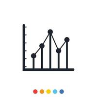 icona attività commerciale grafico o grafico diagramma. vettore