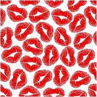rosso cuore sagomato labbra stampe senza soluzione di continuità modello vettore