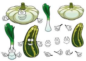 cipolla, schiacciare e zucchine verdure vettore