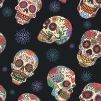 Calavera zucchero cranio senza soluzione di continuità vettore