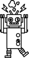 icona del robot malfunzionante vettore