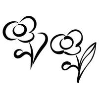 fiore disegno. disegno per il logo. argomento bellezza, cosmetici, bellezza salone, ecologia. vettore