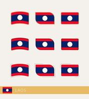 vettore bandiere di Laos, collezione di Laos bandiere.