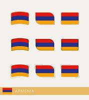 vettore bandiere di Armenia, collezione di Armenia bandiere.