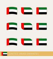 vettore bandiere di unito arabo emirati, collezione di unito arabo Emirates bandiere.