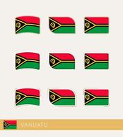 vettore bandiere di vanuatu, collezione di vanuatu bandiere.