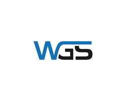 creativo iniziale collegato lettere wgs logo monogramma design vettore. vettore