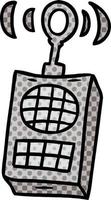 scarabocchio del fumetto di un walkie-talkie vettore