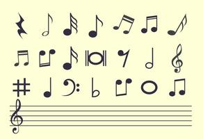 Set di note musicali