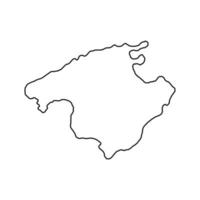 Mallorca carta geografica, Spagna regione. vettore illustrazione.
