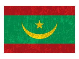 mauritania grunge bandiera, ufficiale colori e proporzione. vettore illustrazione.