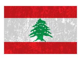 Libano grunge bandiera, ufficiale colori e proporzione. vettore illustrazione.