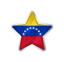 Venezuela bandiera nel stella. pulsante stella e bandiera modello. facile la modifica e vettore nel gruppi. nazionale bandiera vettore illustrazione su bianca sfondo.