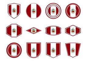 Vettore di icona bandiera Perù gratis