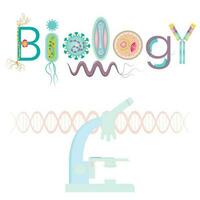 biologia scuola soggetto testo e agenti patogeni vettore grafico
