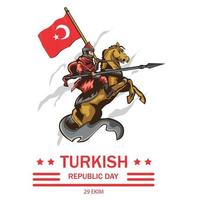 29 ottobre festa nazionale della repubblica turca vettore