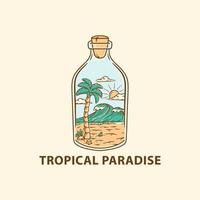 illustrazione tropicale Paradiso. per stampa e altro usi vettore