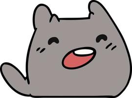 cartone animato di un gatto kawaii vettore