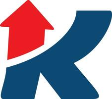 attività commerciale aziendale lettera K logo design. vettore