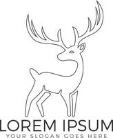 cervo vettore logo design.