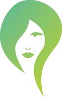 bellissimo donna viso logo design modello. astratto design concetto per bellezza salone, massaggio, rivista, cosmetico e spa. vettore