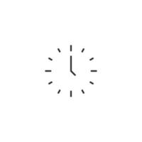 tempo e orologio. minimalista illustrazione disegnato con nero magro linea. modificabile ictus. adatto per ragnatela siti, I negozi, mobile app. linea icona di orologio vettore