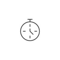 tempo e orologio. minimalista illustrazione disegnato con nero magro linea. modificabile ictus. adatto per ragnatela siti, I negozi, mobile app. linea icona di allarme orologio vettore