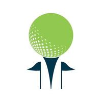 golf logo con elementi di palla design. può essere Usato per golf attrezzatura aziende. vettore