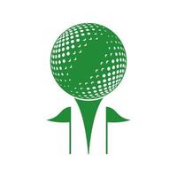 golf logo con elementi di palla design. può essere Usato per golf attrezzatura aziende. vettore