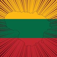 Lituania indipendenza giorno carta geografica design vettore