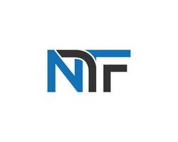 minimalista ntf moderno lettera logo design vettore illustrazione.
