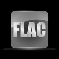 flac file icona, piatto design stile vettore