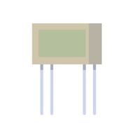 resistore. elettrico ingegneria e elettronica con Due perni su bianca sfondo vettore