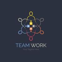 modello di progettazione logo persone connessione lavoro di squadra per marchio o azienda e altro vettore