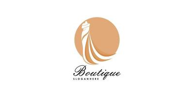 boutique logo design per progettista con creativo concetto premio vettore