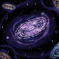 via Lattea spirale sfondo vettore
