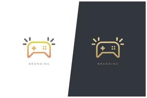 consolle clic multimedia produzione vettore logo concetto