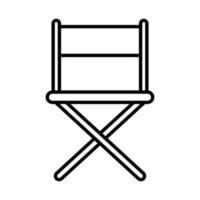 sedia da regista icona vettore sedia da campeggio segno per progettazione grafica, logo, sito Web, social media, app mobile, illustrazione dell'interfaccia utente