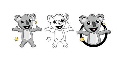 koala cartone animato personaggio design illustrazione