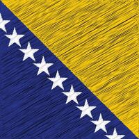bosnia indipendenza giorno 1 marzo, piazza bandiera design vettore