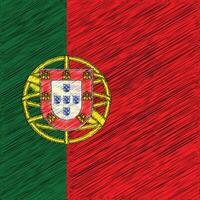 Portogallo indipendenza giorno 10 giugno, piazza bandiera design vettore