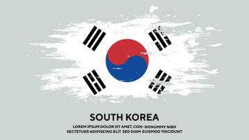 Sud Corea nuovo colorato grunge struttura bandiera design vettore