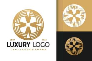 astratto lusso cerchio logo disegno, marca identità loghi vettore, moderno logo, logo disegni vettore illustrazione modello