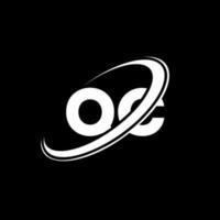 qc q c lettera logo design. iniziale lettera qc connesso cerchio maiuscolo monogramma logo rosso e blu. qc logo, q c design. qc, q c vettore