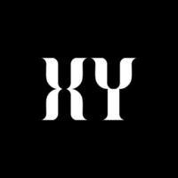 xy X y lettera logo design. iniziale lettera xy maiuscolo monogramma logo bianca colore. xy logo, X y design. xy, X y vettore