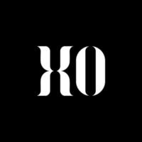 xo X o lettera logo design. iniziale lettera xo maiuscolo monogramma logo bianca colore. xo logo, X o design. xo, X o vettore