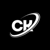 ck c K lettera logo design. iniziale lettera ck connesso cerchio maiuscolo monogramma logo rosso e blu. ck logo, c K design. ck, c K vettore
