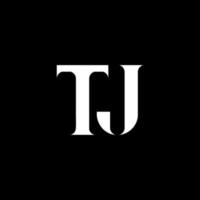 tj t j lettera logo design. iniziale lettera tj connesso cerchio maiuscolo monogramma logo bianca colore. tj logo, t j design. tj, t j vettore