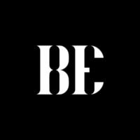 essere B e lettera logo design. iniziale lettera essere maiuscolo monogramma logo bianca colore. essere logo, B e design. essere, B e vettore