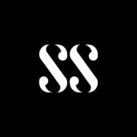 ss S S lettera logo design. iniziale lettera ss maiuscolo monogramma logo bianca colore. ss logo, S S design. ss, S S vettore